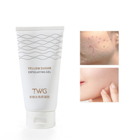 Gel Exfoliant TWG RTS au Sucre Roux, Élimine les Impuretés, Gommage Peeling Visage Nettoyant Profond, Hydratant et Éclaircissant