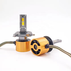 Lámpara LED Milimétrica de Alta Potencia V8 con Cuerpo Dorado de 55 W y 10000 lm a Buen <span class=keywords><strong>Precio</strong></span>, Bombillas LED para Faros Delanteros de Automóviles H1 <span class=keywords><strong>H3</strong></span> H4 H7 9005 9006 - Product Image 1