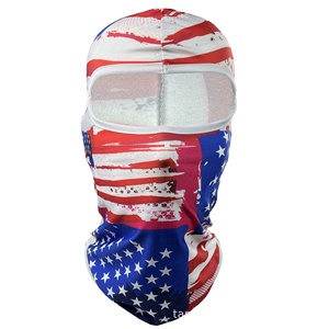 <span class=keywords><strong>Cagoule</strong></span> de ski unisexe en polyester élasthanne à motif drapeau américain personnalisé, imprimée par transfert thermique, pour e-commerce - Product Image 1