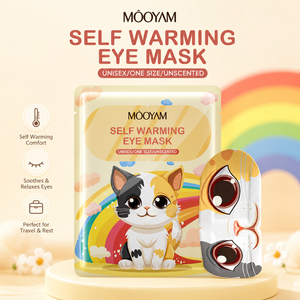 Masque de sommeil à marque privée pour soulager la fatigue oculaire, améliorer les cernes et les ridules, réparer et bloquer la lumière du soleil – Masques de sommeil pour les yeux motif chat - Product Image 1