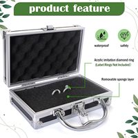 Étui de transport personnalisé pour alliances, idéal pour les cadeaux de porteur d'alliances, valise d'aventure, mini boîte de rangement en aluminium