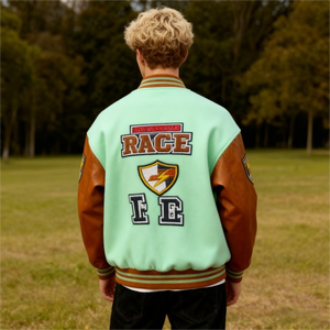 Veste de baseball <span class=keywords><strong>en</strong></span> <span class=keywords><strong>cuir</strong></span> et laine personnalisée, vêtements <span class=keywords><strong>pour</strong></span> hommes, streetwear <span class=keywords><strong>pour</strong></span> hommes, broderies de serviettes, vestes de baseball <span class=keywords><strong>pour</strong></span> hommes - Product Image 3