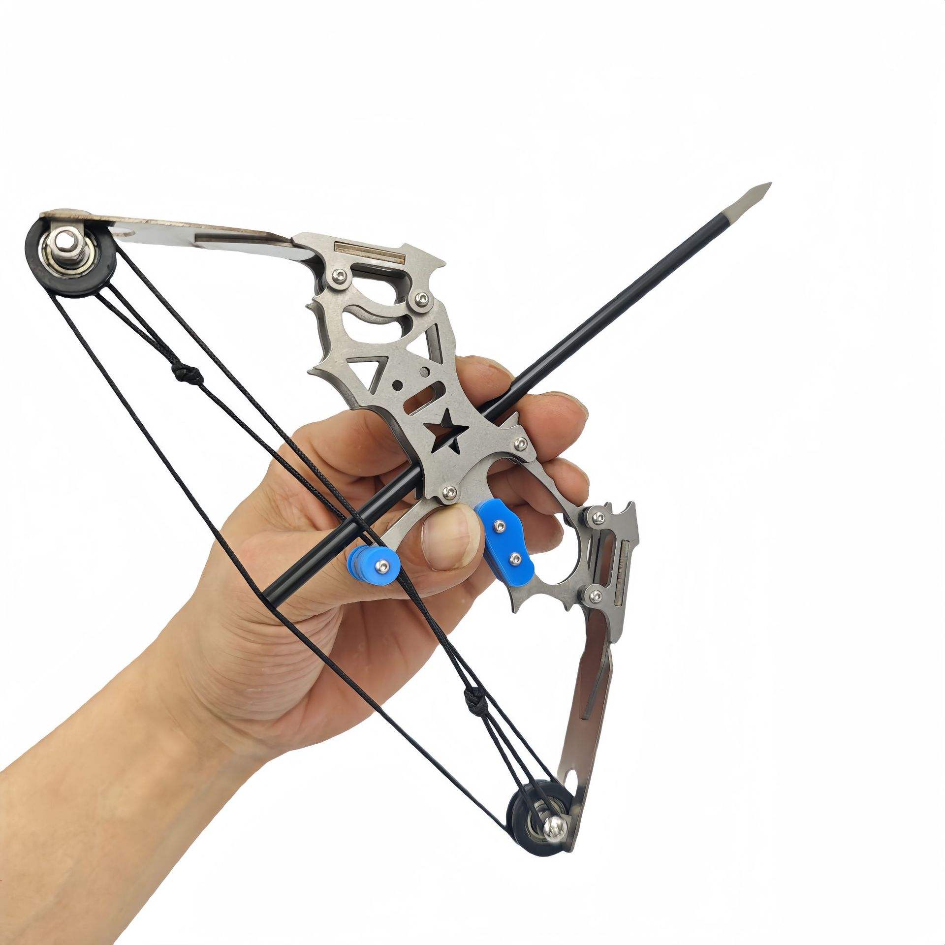 フルメタル CNC精密コンパウンドボウ ミニクロスボウ メタルモデル アウトドアスポーツに最適な、ミニコンパウンドボウで最高の性能と精度を。