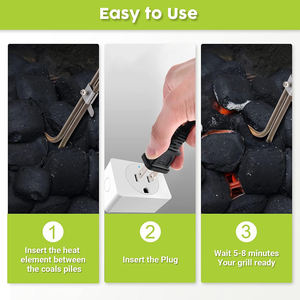 SEB Allume-charbon de bois électrique 800w Barbecue Cheminée Allume-charbon pour Big Green Egg <span class=keywords><strong>Weber</strong></span> Kettle Grills - Product Image 3
