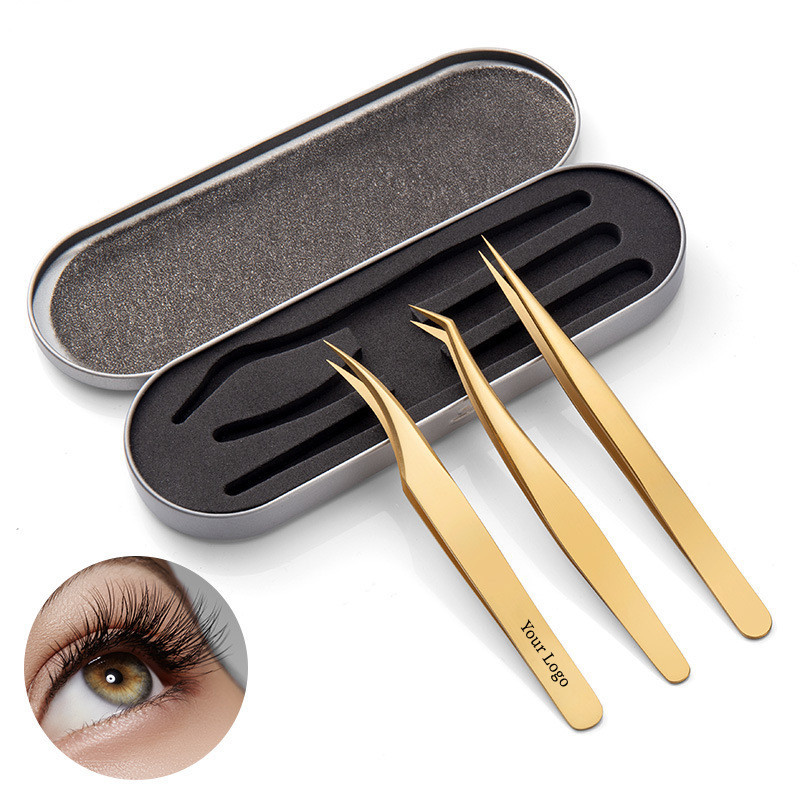 Stainless Steel Hollow out Tweezers Kit
