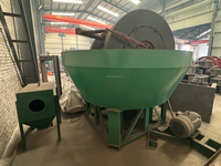 Mesin Penggiling Bijih Emas Wet Pan Mill AC Motor, Penggiling Batu dengan Gear Bearing, Peralatan Pengolahan Mineral Kapasitas Tinggi untuk Sudan