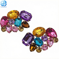 Fournisseur d'usine : Clips de chaussures en strass, décorations supérieures pour chaussures, boucles en cristal multicolores pour robes de soirée et fêtes