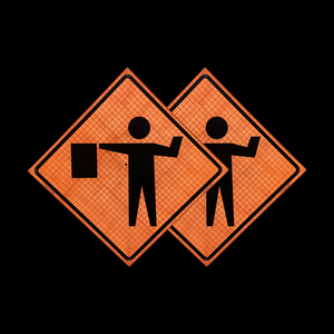 Cuộn lên dấu hiệu quản lý xây dựng flagger phía trước dấu hiệu cuộn lên dấu hiệu an toàn giao thông phản chiếu tùy chỉnh - Product Image 5