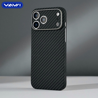 VAWI V-K01 Vente directe usine Coque en fibre d'aramide et fibre de carbone pour iPhone 17 Pro Coque magnétique de luxe pour iPhone et Samsung