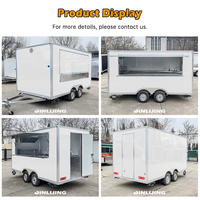 JINLIJING Camion alimentaire mobile commercial de 12 pieds, fourgons, remorque de restauration rapide entièrement équipée de cuisine à vendre USA Europe Australie
