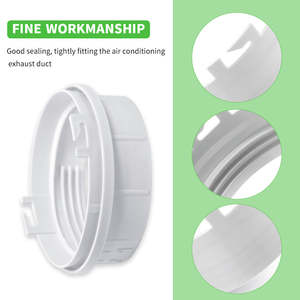 Adaptador <span class=keywords><strong>de</strong></span> Manguera <span class=keywords><strong>de</strong></span> Escape para <span class=keywords><strong>Aire</strong></span> <span class=keywords><strong>Acondicionado</strong></span> Doméstico <span class=keywords><strong>de</strong></span> 5.1 Pulgadas, Conector Trasero <span class=keywords><strong>de</strong></span> Plástico Resistente a los Rayos UV y a la Corrosión - Product Image 3