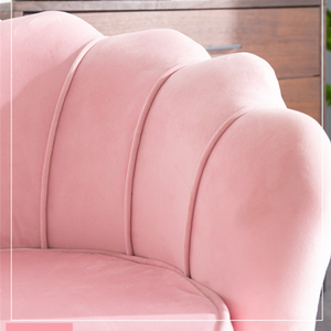 Sillón de Oficina de Terciopelo, Sillón Individual para Sala de Recepción, Sillón de Hierro Forjado, Sillón de Maquillaje - Product Image 4