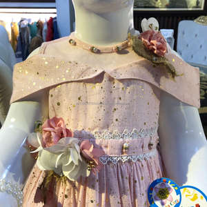 Robe de mariée en coton à fleurs pour filles avec sac fantaisie-Printemps Saison Nouvelle collection fantaisie - Product Image 3