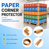 Protection d'angle en papier kraft recyclable en forme de U, robuste, sur mesure, directement de l'usine, pour l'expédition de palettes et l'emballage de meubles à l'exportation