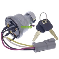 Interrupteur d'allumage pour excavatrice 257B D6T 247B D6R, interrupteur de démarrage 142-8858 avec 2 clés