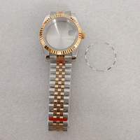 Boîtier de montre 36mm 40mm NH34 NH35 NH36 NH38 NH39 NH70 NH72 ETA2824 PT5000 en verre saphir avec fermoir cinq maillons à glissière, directement de l'usine