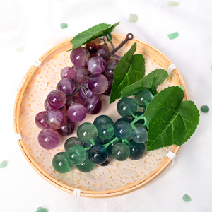 Hot Bán Nhân Tạo Nho Pha Lê fluorite Khắc Trái Cây Trang Chủ Trang Trí Nho Bó - Product Image 3