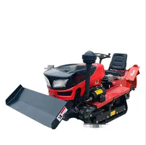 35HP remote control self-propelled crawler Water and dry crawler cultivator Crawler self-propelled agricultural tractor