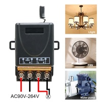 Module de commutation récepteur 1 CH 220V + kit de télécommande émetteur à code d'apprentissage RF 433MHz pour porte de garage, éclairage