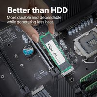 SSD Crucial E100 Baru 800GB-1.5TB M.2 NVMe PCIe Gen4 Internal 4200 RPM Cangkang Aluminium Alloy Nirkabel 1.8" Kompatibel Desktop