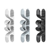 Lot de 3 clips de fixation de câbles en silicone imperméables et durables |   Organisateur de câbles auto-adhésif pour bureau/table de chevet |   Câbles USB pour ordinateur