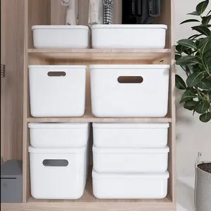 Boîte de rangement de vêtements, boîte de rangement de placard, boîte d'organisation de la maison, boîtes de rangement Pp boîte de rangement en plastique avec couvercle