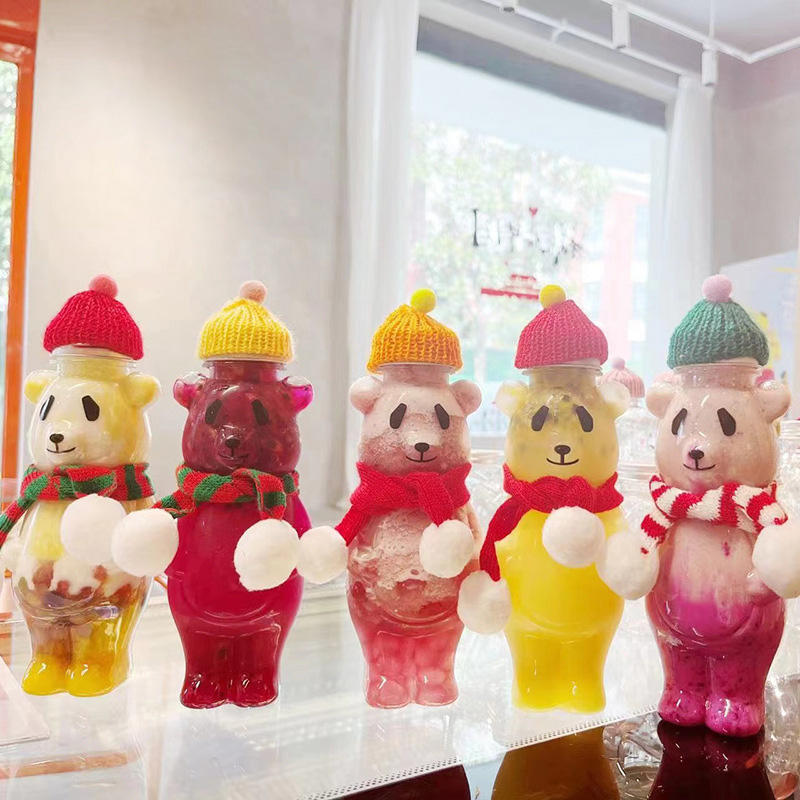 Best Price 500ml Panda Drink Bottle Plastic Jars Custom Custom Made Caps Scarves Can Plastic Christmas Jar for Sweets Picture