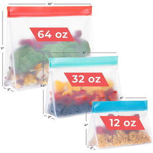 Colorful food grade food storage food biodegradable bag freezer reusable peva bags