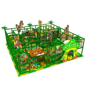 Parco Giochi al Coperto a Tema Foresta e Zoo, Attrezzature per Giochi Morbidi per Bambini con Area di Arrampicata - Product Image 1