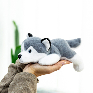 Fabrika Husky köpek peluş anahtarlıklar dolması çocuklar için hayvan oyuncaklar gerçekçi Husky peluş oyuncaklar - Product Image 1