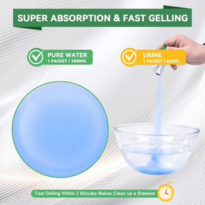 Toilet portabel bubuk 60 paket darurat polimer Poo Gel kotoran urin memperkuat penghilang bau penyerap untuk berkemah mendaki - Product Image 6