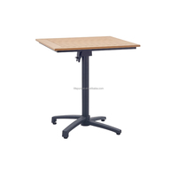 Table et chaises pliantes d'extérieur Lifepursue pour restaurant, café, en plastique-bois et aluminium