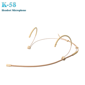 Mini micrófono profesional para auriculares Beige, XLR de plástico ligero para comunicación inalámbrica por cable Body-Pack - Product Image 1