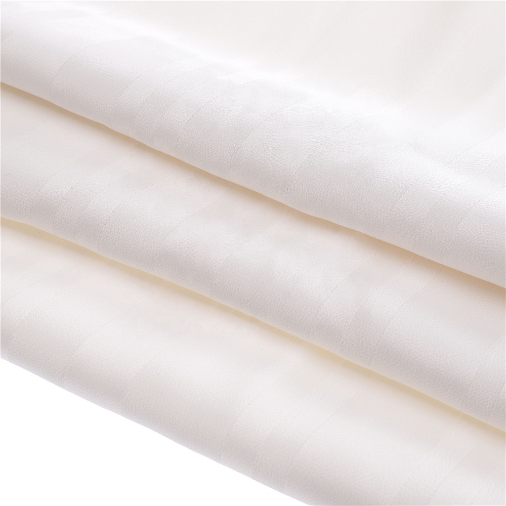 Слоновая Вертикальная полосатая вискоза полиэстер атласная ткань креп атласная ткань с низким минимальным размером