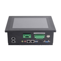 Ordinateur industriel tout-en-un de 8 pouces système d'exploitation Windows 10 4 * RJ45 GPIO 24V DC entrée panneau à surface plate Pc pour une utilisation robuste