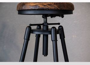 <span class=keywords><strong>Sgabelli</strong></span> da Bar rotanti di Design industriale di lusso in <span class=keywords><strong>legno</strong></span> massello alberghi in <span class=keywords><strong>ferro</strong></span> ristoranti caffetterie camere da letto centri commerciali soggiorno - Product Image 2