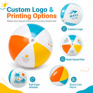 Pelota de playa inflable de PVC con impresión personalizada, juguete de piscina con logotipo personalizado, artículos promocionales para hoteles, resorts, turismo y actividades de ocio. - Product Image 3