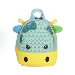 Nouveautés 2022 : Sac à dos scolaire en silicone anti-stress pour enfants, motif animal, avec pop-it intégré - Product Image 2