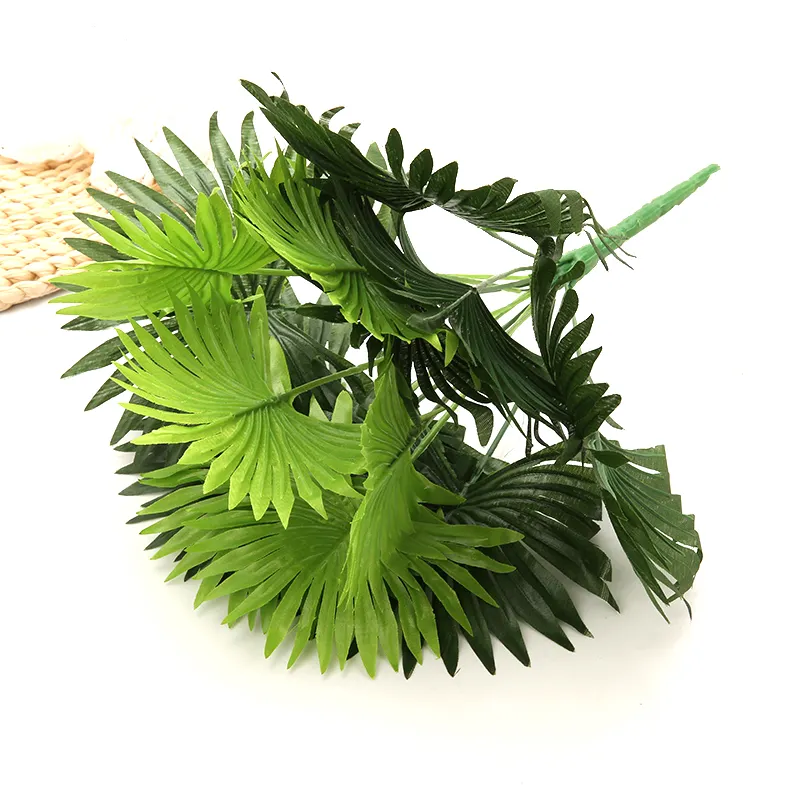 Artificial Plant green Turtle Leaves green palm tree leaf artificial tropical leaves