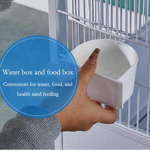 Cage à oiseaux de luxe en fil d'acier avec cadre en fer - Enclos spacieux et respirant pour animaux de compagnie, écologique, avec plateau et boîte en plastique - Product Image 3