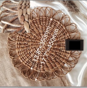 แผ่นรองจานผักตบชวาและแผ่นรองจานผักตบชวาทรงดอกไม้เป็นมิตรกับสิ่งแวดล้อมแผ่นรองจานผักตบชวา - Product Image 3