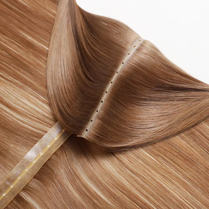 Ekstensi Rambut Manusia Remy Kualitas Salon Terbaik, Butterfly Weft, Invisible Micro Bead Hole Weft, Double Drawn - Product Image 3