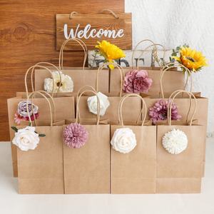 Bolsa de Regalo Ecológica Reciclada Barata, Bolsa de Papel para Joyería con Asa, Impresa Personalizada con su Propio Logotipo, para Envasado de Alimentos para Llevar - Product Image 5