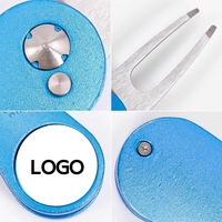 Fourche pop-up automatique d'outil de réparation de divot de golf haut de gamme avec marqueur de balle personnalisé de logo