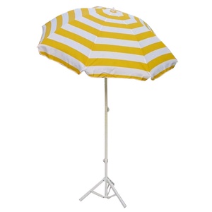 Wholesale Easy Installing Manual Beach Umbrella Striped Outdoor Can Custom Size Logo Tripod Quadripod Water Resistant Iron <b>Frame</b> - Product Image 5