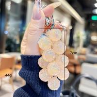 Porte-clés transfrontalier en acrylique, série motif fleur et chaîne de raisins, style mignon, emballé individuellement, mode personnalisée, pour petite amie