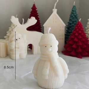 Bonhomme de neige <span class=keywords><strong>Bougies</strong></span> de soja Pilier de Noël <span class=keywords><strong>Bougies</strong></span> de soja Bougie déco de Noël pour idée cadeau Bougie de Noël idées cadeaux - Product Image 5