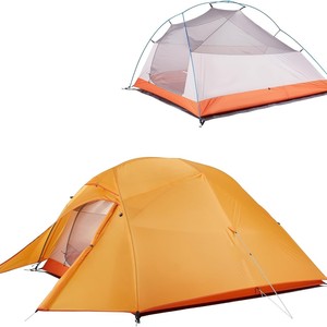Neues Modell Vier-Jahreszeiten-Doppelschicht-Leichtgewicht-Nylon Tragbares Einzimmer-Zelt für 2 Personen mit Diagonalverstrebung für Outdoor-Camping und Wandern - Product Image 4