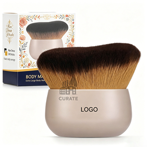 Brocha <span class=keywords><strong>de</strong></span> Maquillaje Kabuki <span class=keywords><strong>de</strong></span> Cabeza Ancha con Logotipo Personalizado, Brocha Extra Grande para <span class=keywords><strong>Autobronceador</strong></span>, para <span class=keywords><strong>Piernas</strong></span>, Rostro y Espalda, Uso en Seco y Húmedo - Product Image 1