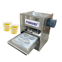 Machine de scellage électrique pour pots de yaourt, scelleuse semi-automatique pour 4 pots à la fois, machine d'emballage de sauces pour yaourt